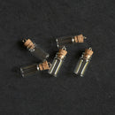 Wholesale 10 small glass vials with cork tops 1ml tiny bottles Little empty jars