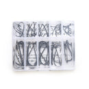 50 Pcs Fishing Sharpened Hook Tackle 10 Size #3-#12 Black Golden  Black Color M&