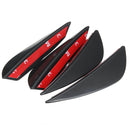 4Pcs Universal Car Front Bumper Fins Lip Spoiler Canards Splitters Chin Diffuser