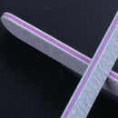 10 Nail Files Double Sided 180/100 Grit GREY Straight Emery Board
