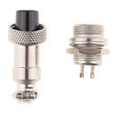 1set GX12 2Pin Male & Female Circular Aviation Socket Plug Wire Panel Connector