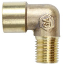 90 Degree Elbow 1/4" PT Male to 1/4" PT Female Pipe Fitting Coupler