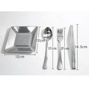 17Pcs Portable Stainless Steel Utensils Tableware Set, for Camping Hiking Home
