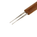 7pcs Wood Hair Extensions Weaving Crochet Needles Hooks  Set 0.5mm