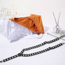 Y-Shape Five Pointed Star Print Adjustable Suspenders Belt Black