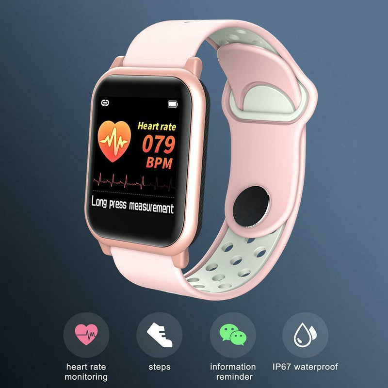 F8S Smart Wristband Watch IP67 Blood Oxygen Heart Rate Monitor Fitness Tracker