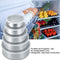 5PC Stainless Steel Round Sealed Crisper Fresh Bowls Food Beans Storage Bowl Box