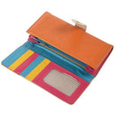 Ladies Womens Envelope Leather Wallet Button Clutch Purse Long Handbag Card J4H9