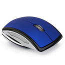 Laptop PC 2.4GHz Wireless Foldable Folding Arch Optical Mouse USB Mice Blue