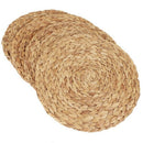 Hand-Woven Natural Water Hyacinth Woven Placemat Round Woven Rattan Placema