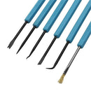 6 In 1 Soldering Aid Brush  Hook Scraper Fork Spike Tool Kit Set