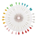 60pcs Dressmaking Sewing Head Pins w Wheel for Dressmaking Scarf Hijab Craft