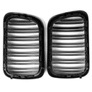 1Pair Car Matte Black Front Bumper Intake Double Slat Grille for Bmw E36 19