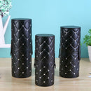 Fashion Leather Makeup Brush Storage Case Empty Holder Organizer (Black L) A