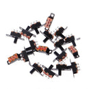20 Pcs 0.5A DC 50V 3 Solder Lug Pin 2Position SPDT 1P2T Mini Panel Slide Switch