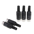 5-Pin Male Female Plug Solder Connector with Plastic Handle Adapter