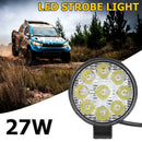 Round 27W 9 LED Flash Strobe Light Warning Lamp for Car Truck Motorcycle