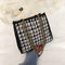 Au2pcs/set Women Woolen Shoulder Messenger Bag Chain Handbag Clutch (Black)