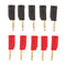 2mm Banana Unshrouded Stackable Plug Red Connector Insulated Black/Red 10PCS