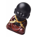 4pcs Little Buddha Statue Baby Monk Sculpture Tea Pet Car Interior Ornaments