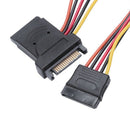 1X(Sata Hard Drive Power Cord 15Pin One Minute Two Three Transfer Cable Mal