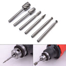6pcs HSS Routing Router Grinding Bits Burr For Rotary Tool Accessories FT