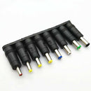 8pcs/set Computer AC DC Power Adapter 2pin Plug For Laptop Electronics Home