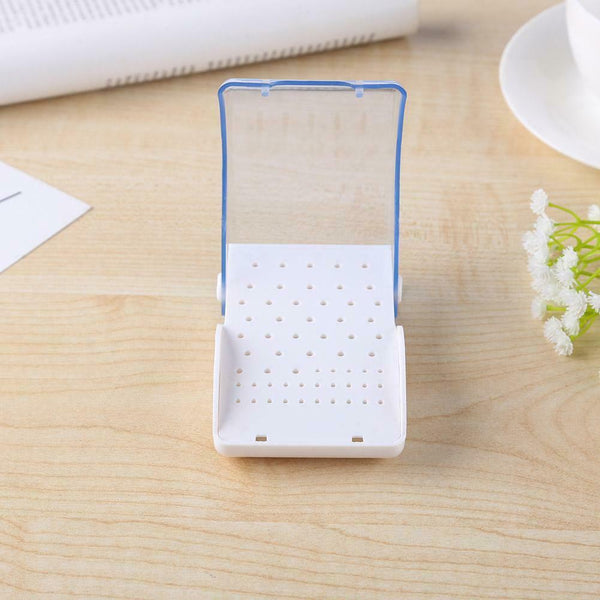 Dental Plastic Bur Box 60 Holes Drill Placement Box Oral Care Dental Tools A#S