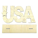 Wooden American Independence Day DIY English Alphabet Home Decoration Craft