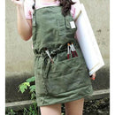 Chef Apron Canvas Shoulder Straps Adjustable Apron with Pockets, Carpenter