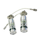 2 Piece H3 100W 2323 LED 8000K Iceberg Blue Projector Fog Driving Light Bulb