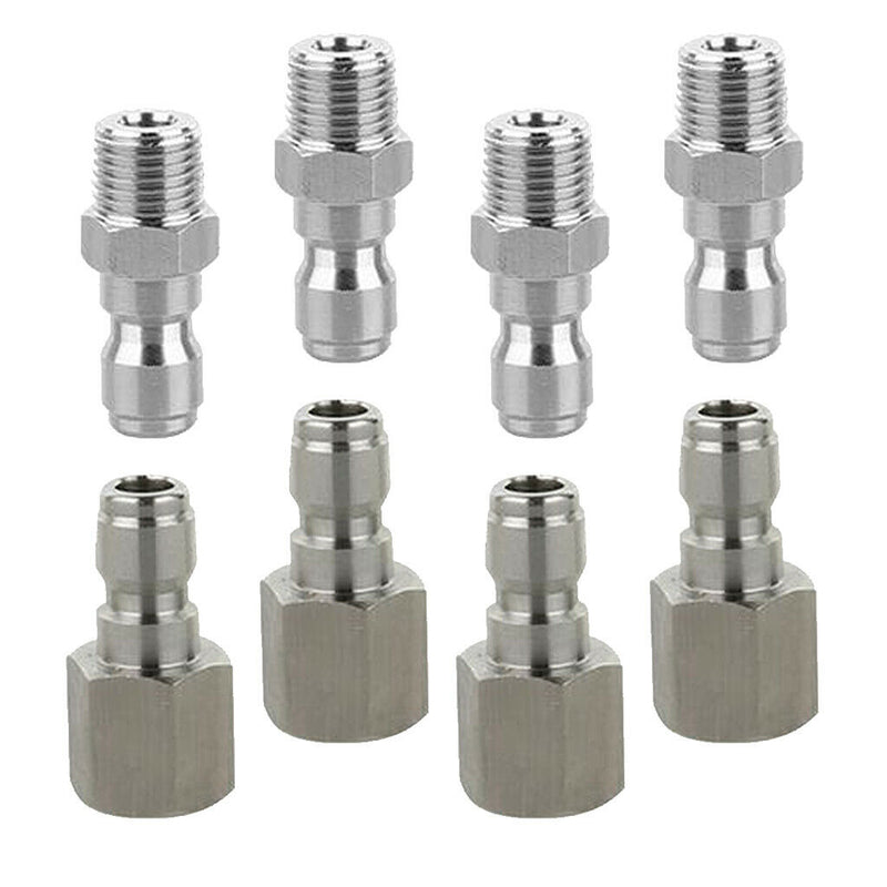 8Pcs Pressure Washer Quick Connector Easy Connect Fitting 1/4" G Male Pipe