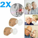 2 x Invisible Mini In Ear Digital Hearing Aids Sound Amplifier Enhancer 4000Hz #