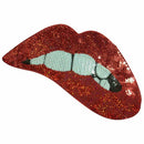 Embroidery Red Lips Iron On Patch Clothing Badge Embroidered Motif Applique