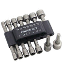 14pcs Strong Sleeve Wrench Hexagonal Handle Screw Sleeve Pneumatic Bits