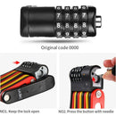 Ulac 4 Digit Combination Password Bicycle Lock Folding Bike Lock Steel Lock F4X8