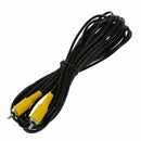 6M Yellow RCA Male to RCA Male Plug Audio Video Extension Cable Cord Black K6Z1