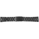 24mm Stainless Steel Watch Band Strap Straight End (Black) P3H1