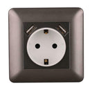 86 Type Wall Touch Panel Wall Socket Double USB Port Electrical Sockets