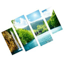 4 Panels Unframed Art Canvas Oil Painting Picture Waterfall and Lake Print