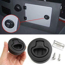 4Pcs Round Black Flush Pull Slam Latch for RV Boat Marine Deck Hatch Door R