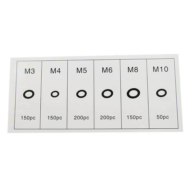 900Pcs Stainless Steel Ring Gasket Flat Washers Assortment M3,M4,M5,M6,M8,M R2S2