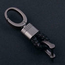 Carbon Fiber Flip Car Key Fob Chain Cover Case For VW Skoda Karoq Octavia J2X5