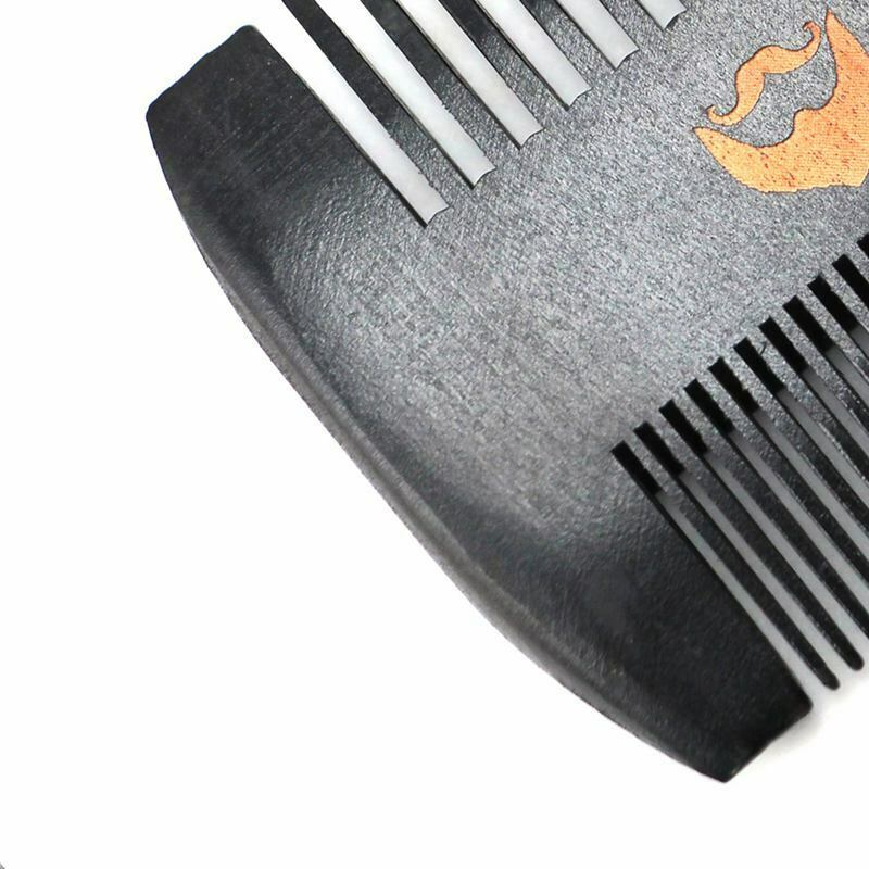 Blue Zoo Handmade Natural Pear wood Comb Double-side Beard Combs Men Shavin G5I7