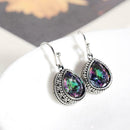 Colorful Mini Stud Earrings Women Water Drop Druzy Jewelry Stone Decor Allo Y5O0