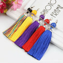 5Pcs 11cm Cushion Curtain Craft Sewing Trim Silky Keychain Bead Tassels Tool Set