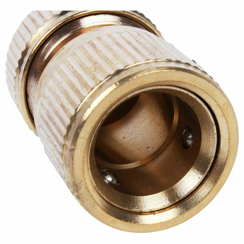 1/2 inch Threaded Tap Brass Garden Washing Hose Pipe Water Stop Connector C