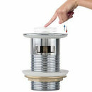 8cm Bung Sink Washbasin Brass Cap with Small Overflow Pop-up