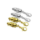2Silver+2Gold Tone Strong Magnetic Necklace Exquisite Jewelry Clasps Buck YDG