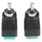 2pcs Speaker Wire Cable to Audio Male RCA Connectors Adapters Jack Plug A